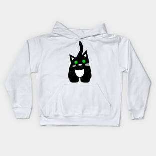 Cat Chummy (Black) Kids Hoodie